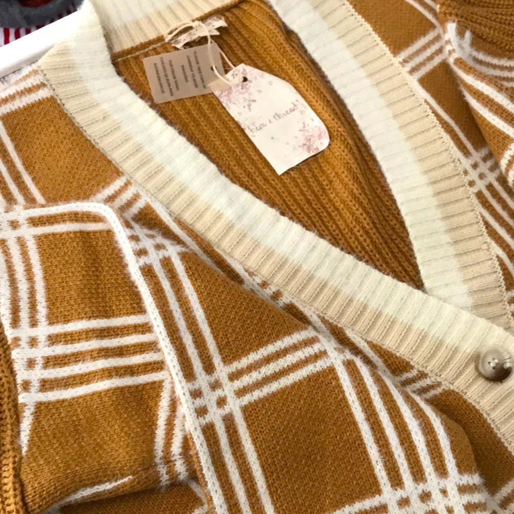 Brand new hem and thread brand long women’s cardigan fall sweater size large